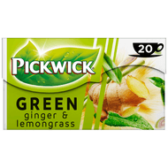 Pickwick Ginger & lemongrass groene thee Foto van Pickwick Ginger & lemongrass groene thee