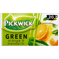 Pickwick Orange mandarin groene thee Foto van Pickwick Orange mandarin groene thee