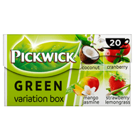 Pickwick Variatie groene thee variatiedoosje Foto van Pickwick Variatie groene thee variatiedoosje