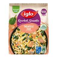 Iglo Roerbaksensatie tagliatelle zalm Foto van Iglo Roerbaksensatie tagliatelle zalm