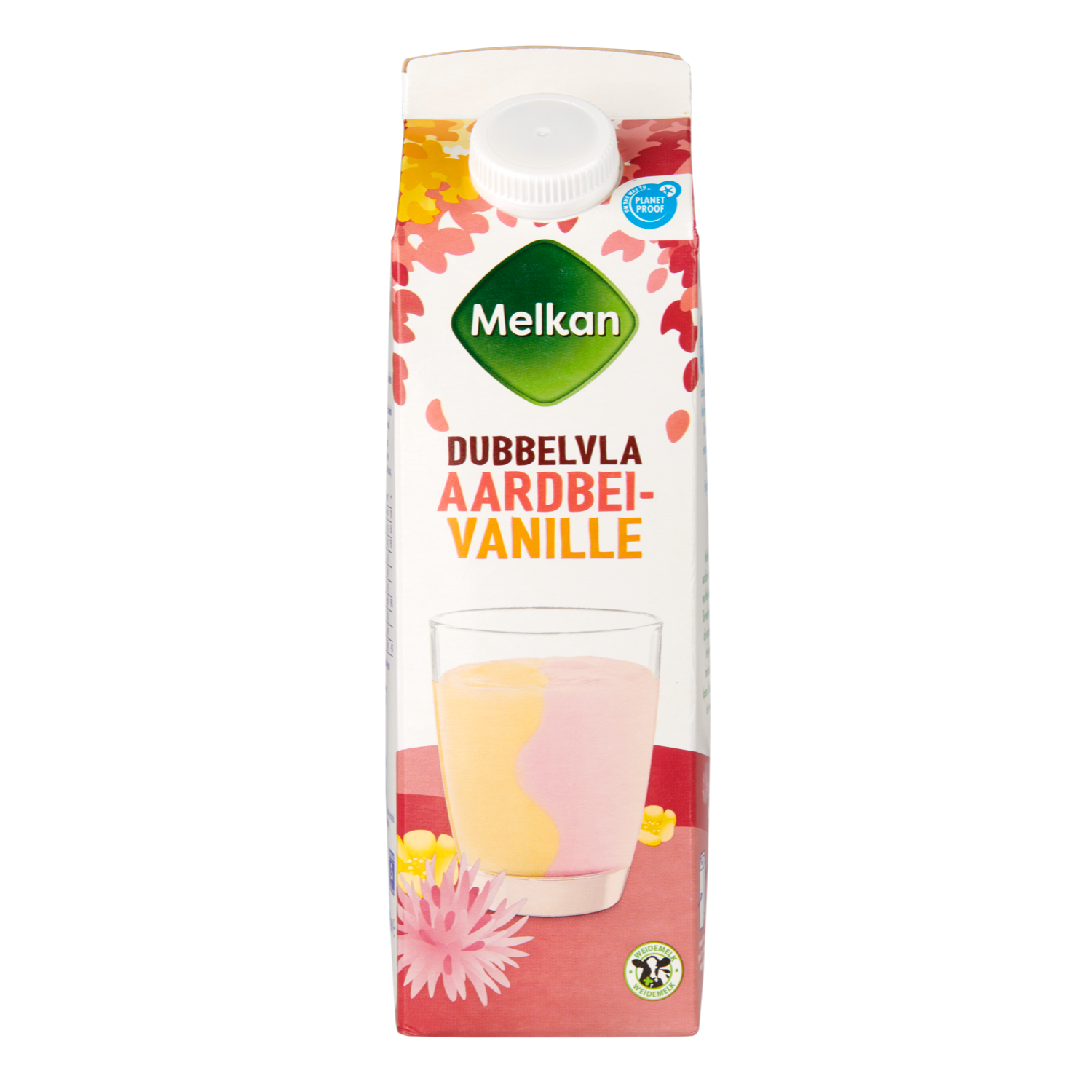 Melkan Dubbelvla vanille-aardbei