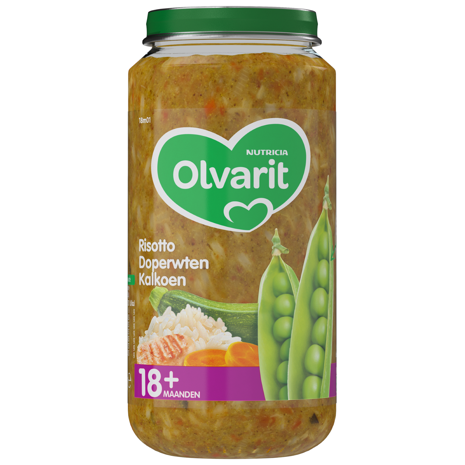 Olvarit 18+ Maanden Risotto Doperwten Kalkoen