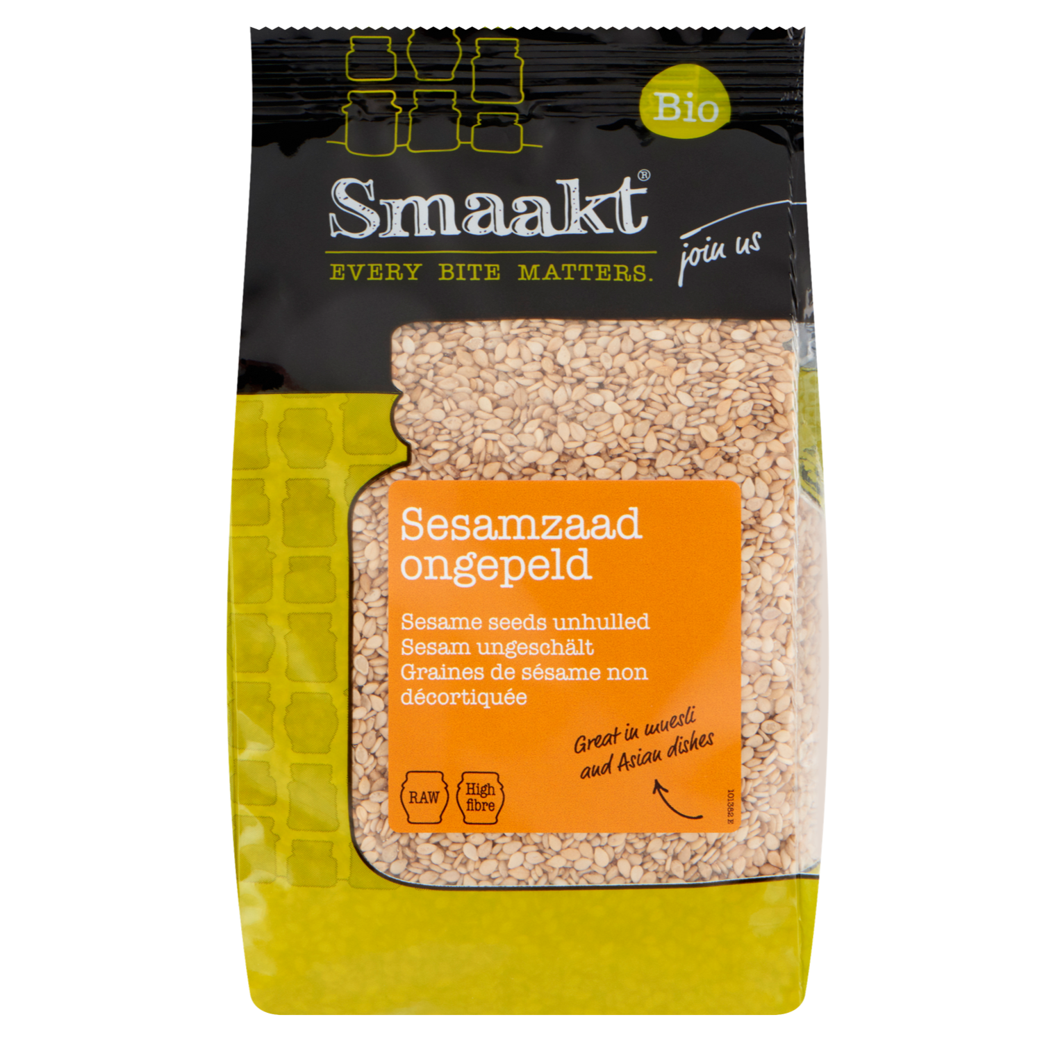 Smaakt Sesamzaad ongepeld