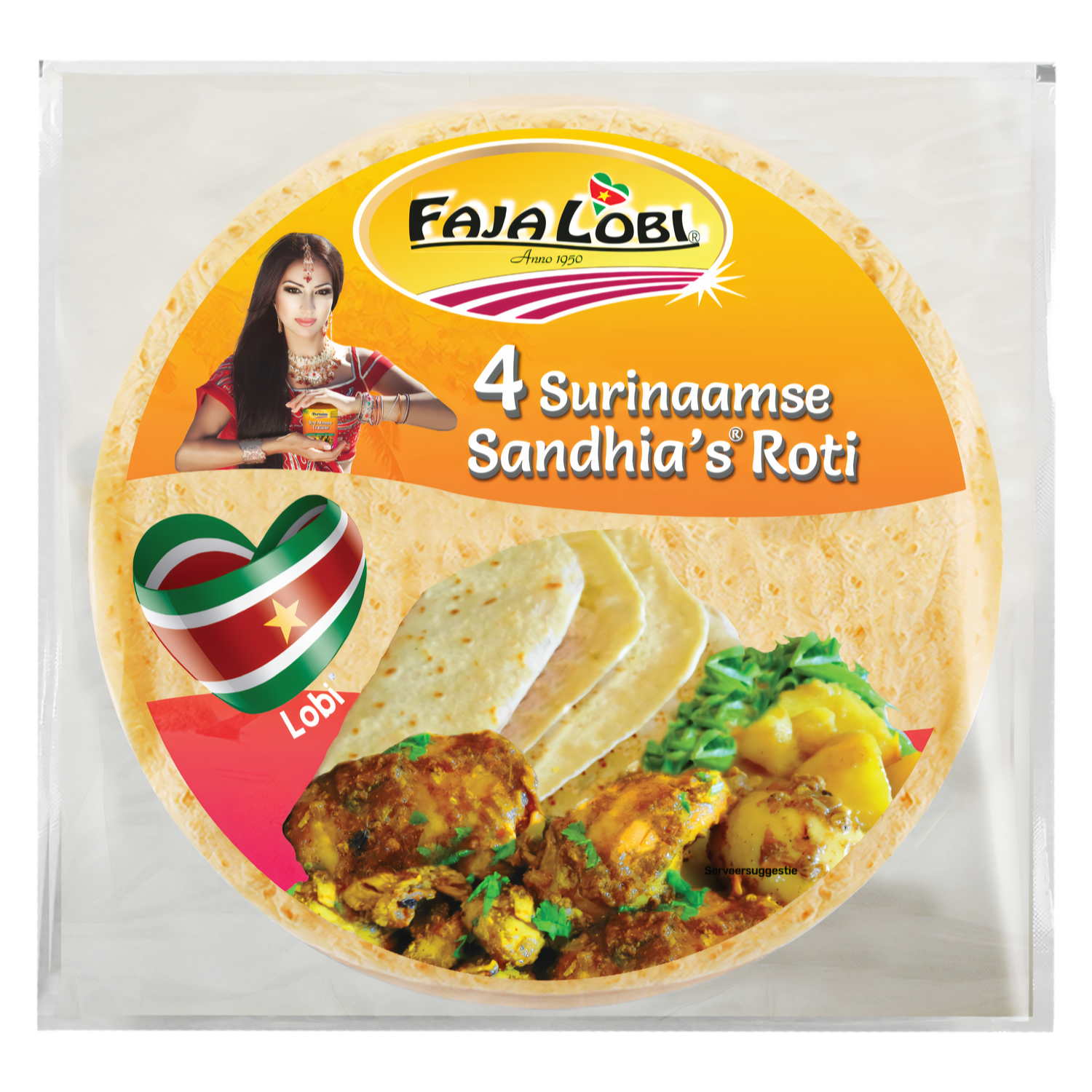 Faja Lobi Sandhia's roti 4 stuks