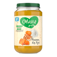 Olvarit 8+ Maanden Pompoen Kip Rijst Foto van Olvarit 8+ Maanden Pompoen Kip Rijst
