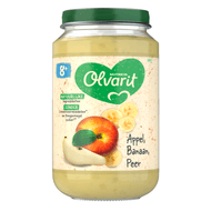 Olvarit 8+ Maanden Appel Banaan Peer Foto van Olvarit 8+ Maanden Appel Banaan Peer