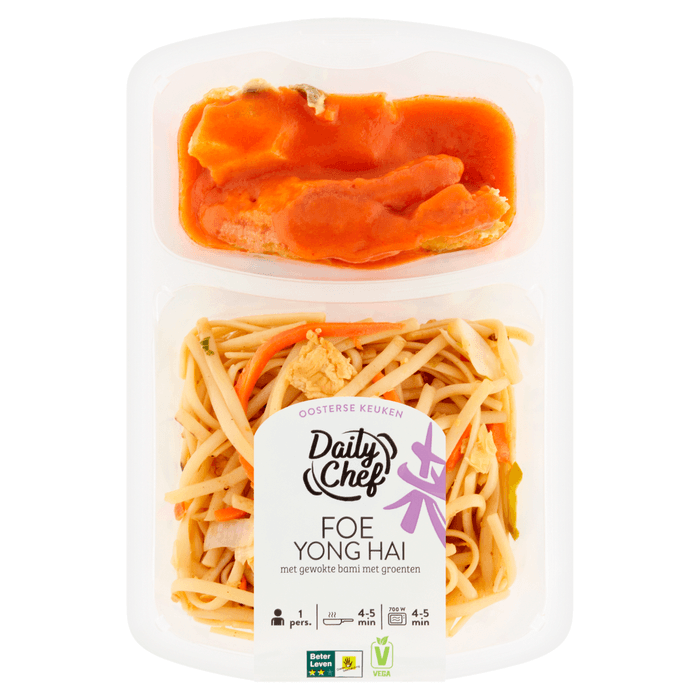 Daily Chef Bami+groenten + foe yong hai