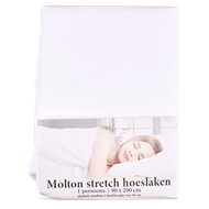 Molton stretch hoeslaken 90 x 200 cm Foto van Molton stretch hoeslaken 90 x 200 cm