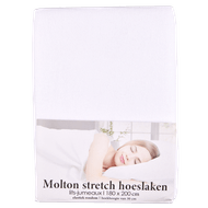 Molton stretch hoeslaken 180 x 200 cm Foto van Molton stretch hoeslaken 180 x 200 cm