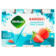 Melkan Zuiveldrink aardbei Foto van Melkan Zuiveldrink aardbei