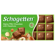 Schogetten Hazelnoot chocoladereep Foto van Schogetten Hazelnoot chocoladereep