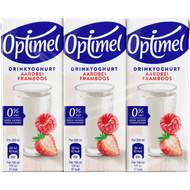 Optimel Drinkyoghurt aardbei framboos Foto van Optimel Drinkyoghurt aardbei framboos