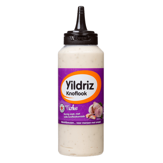 Foto van Yildriz Knoflooksaus Turks op witte achtergrond