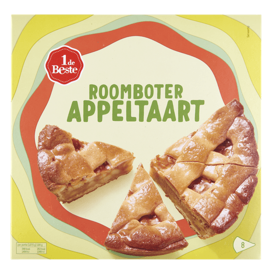 Foto van 1 de Beste Appeltaart roomboter op witte achtergrond