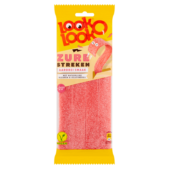 Foto van Look O Look Zure streken aardbei op witte achtergrond