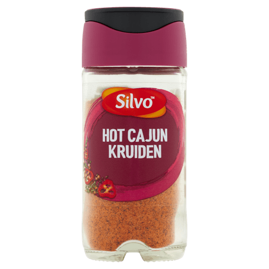 Foto van Silvo Hot cajun kruiden op witte achtergrond