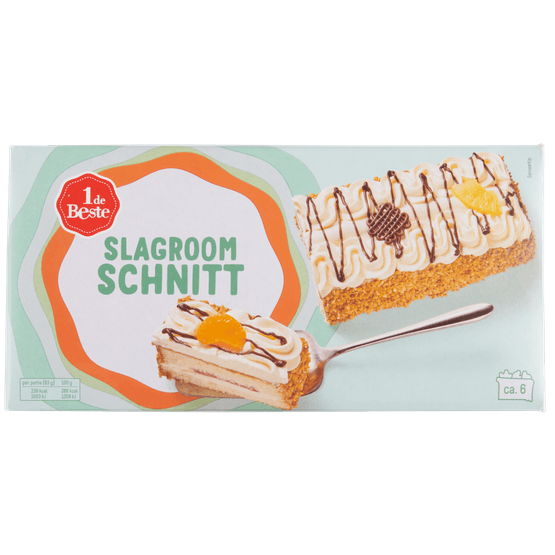 Foto van 1 de Beste Slagroom schnitt op witte achtergrond