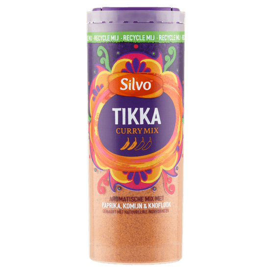 Foto van Silvo Curry spice tikka op witte achtergrond