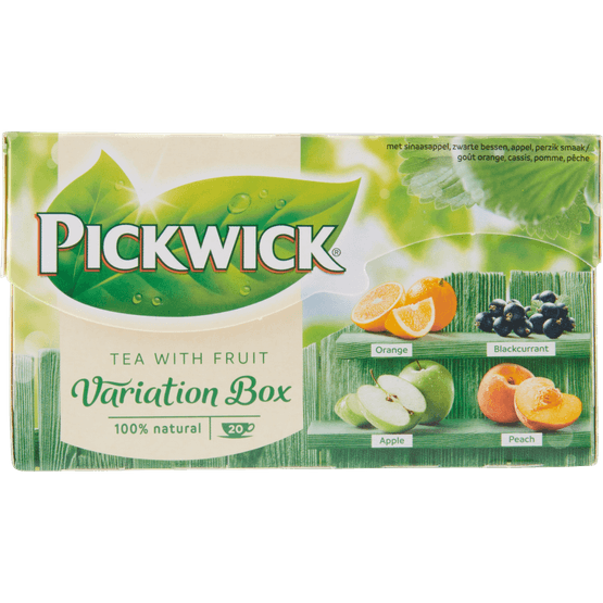 Foto van Pickwick Vruchtenthee fruitvariatie groen kop 20 zakjes op witte achtergrond