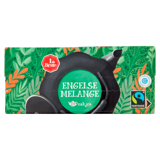 Foto van 1 de Beste Zwarte thee engelse melange pot 20 zakjes op witte achtergrond