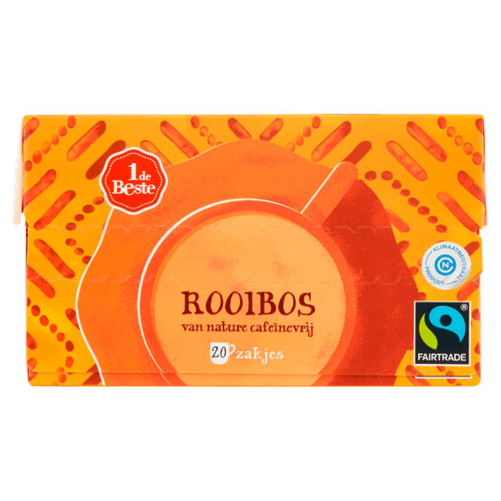 Foto van 1 de Beste Rooibosthee kop 20 zakjes op witte achtergrond