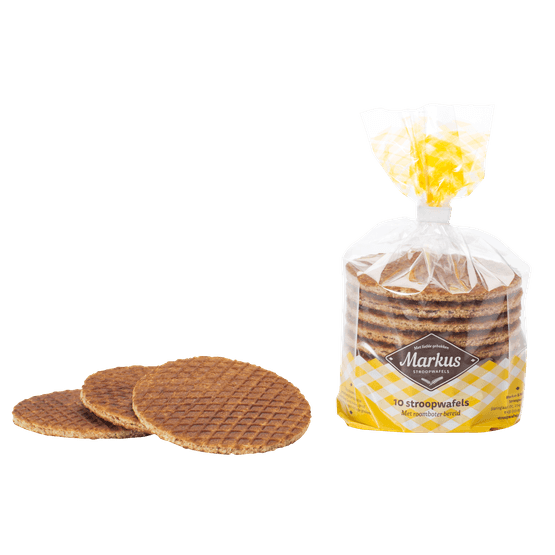 Foto van Markus & Markus Stroopwafels 10 st. op witte achtergrond