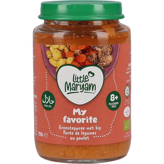 Foto van Little Maryam Groentenpuree met kip 8+ mnd op witte achtergrond