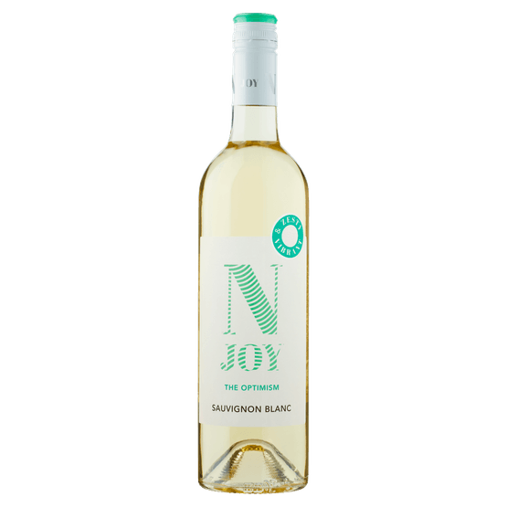 Foto van Njoy Sauvignon blanc op witte achtergrond