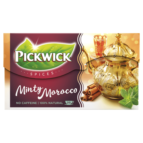 Foto van Pickwick Spices Minty Morocco kruidenthee op witte achtergrond