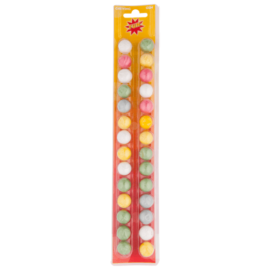 Foto van Hamlet Kauwgombal strip op witte achtergrond