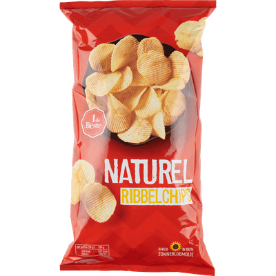 1 de Beste Ribbelchips naturel - 250 g