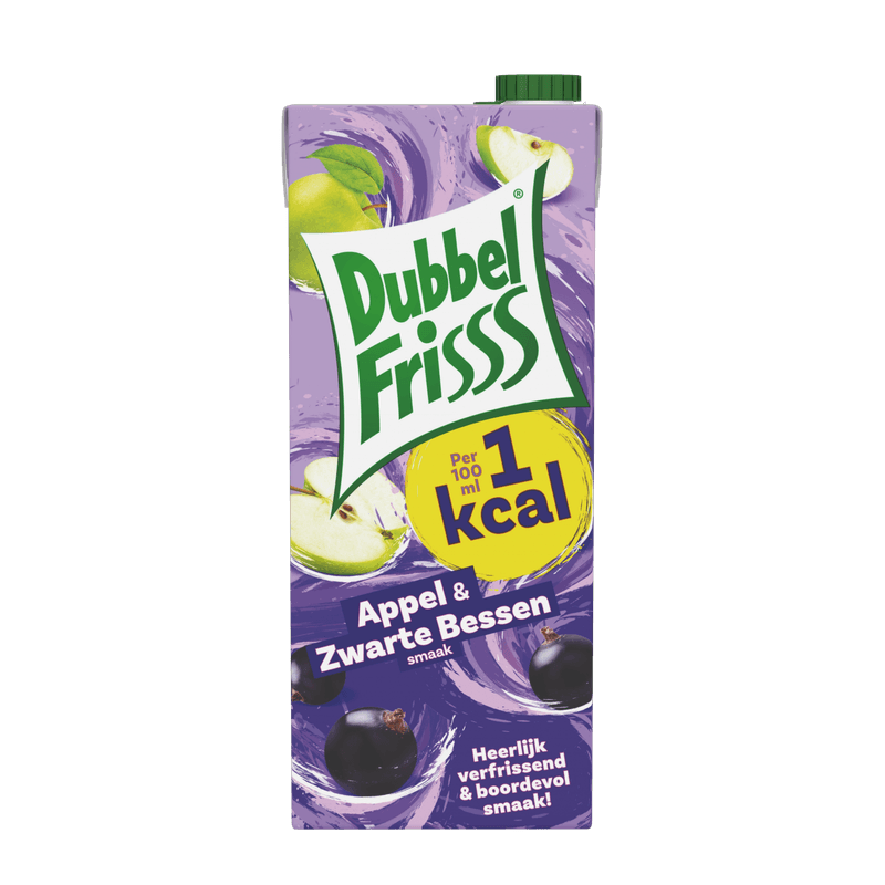 Dubbelfrisss 1kcal appel zwarte bes