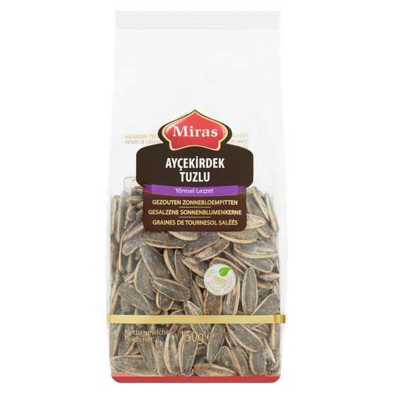 Foto van Miras Zonnebloempitten op witte achtergrond