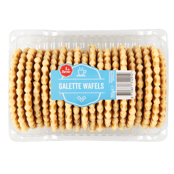 Foto van 1 de Beste Galette wafels op witte achtergrond