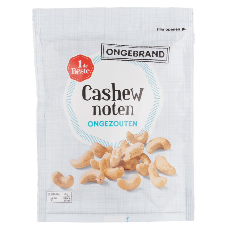1 De Beste Cashewnoten ongebrand ongezouten
