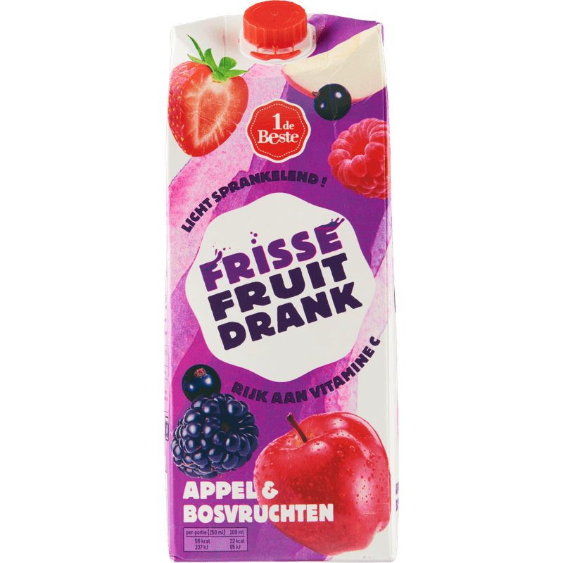 1 De Beste Frisse fruitdrank appel-bosvruchten