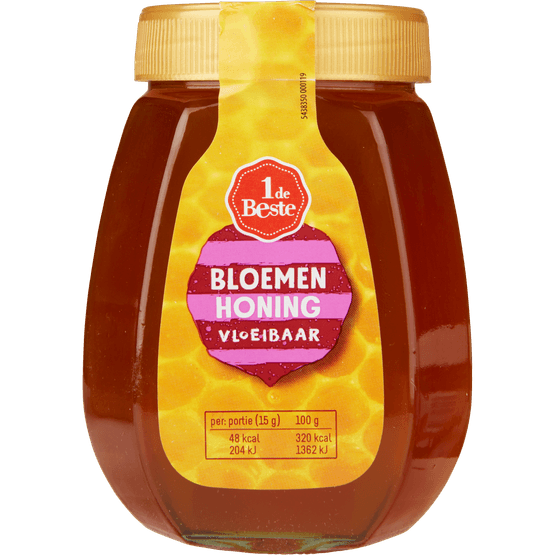 Foto van 1 de Beste Bloemen honing helder op witte achtergrond