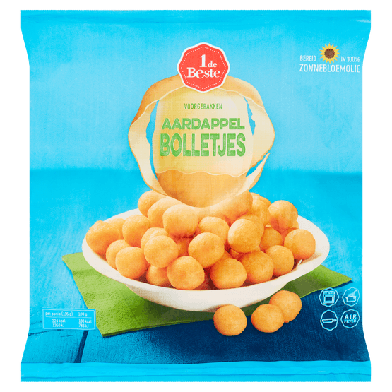 Foto van 1 de Beste Aardappelbolletjes op witte achtergrond