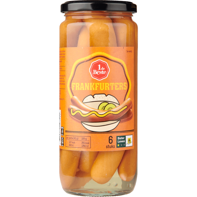 1 De Beste Frankfurters 6 stuks