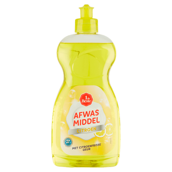 Foto van 1 de Beste Afwasmiddel citroen op witte achtergrond