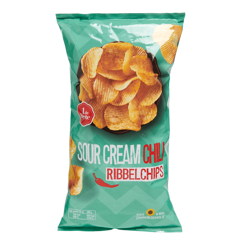 1 De Beste Ribbelchips sour cream chili