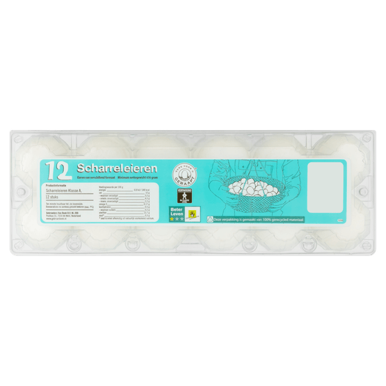 Foto van Scharreleieren M-L op witte achtergrond