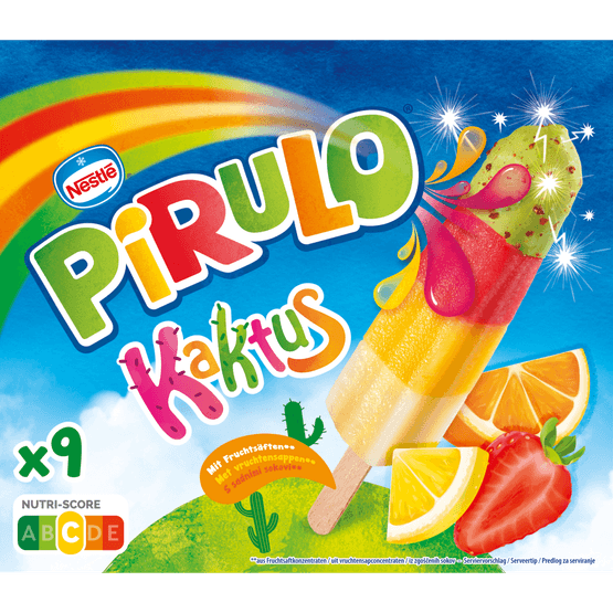 Foto van Nestlé Waterijs pirulo kaktus 9 stuks op witte achtergrond