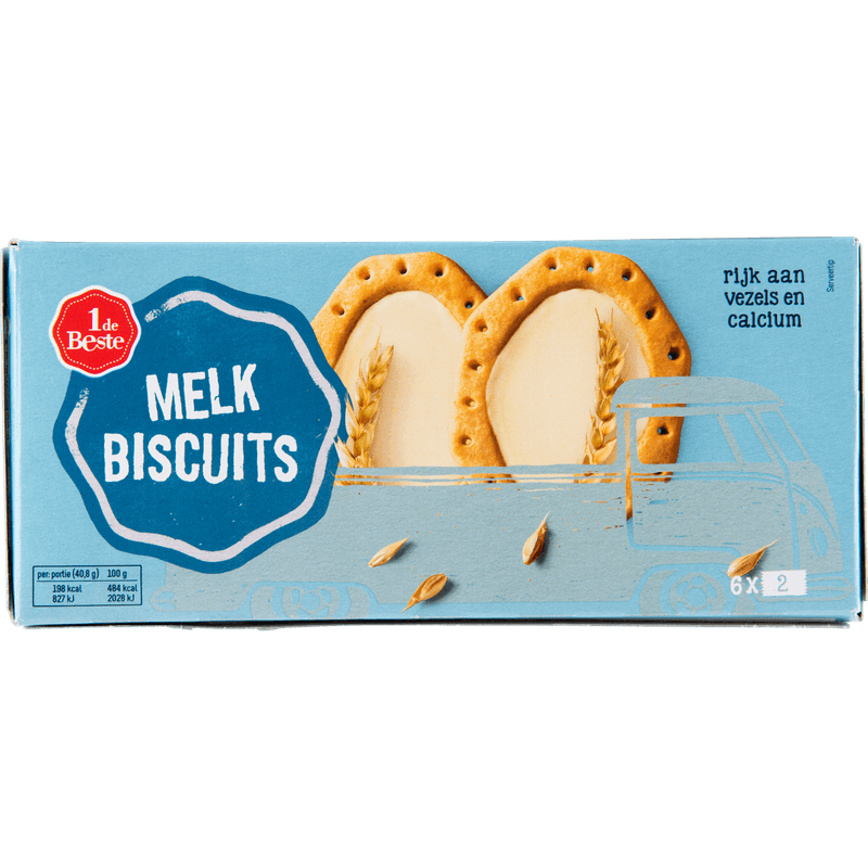1 De Beste Melkbiscuit naturel 12 stuks