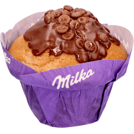 Foto van Muffin milka op witte achtergrond