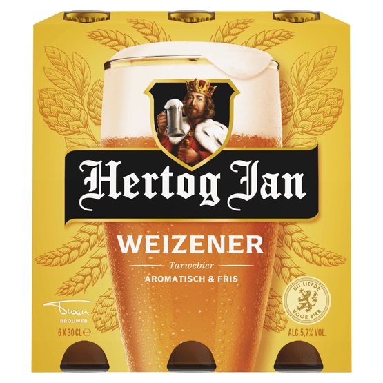 Foto van Hertog Jan Weizener op witte achtergrond
