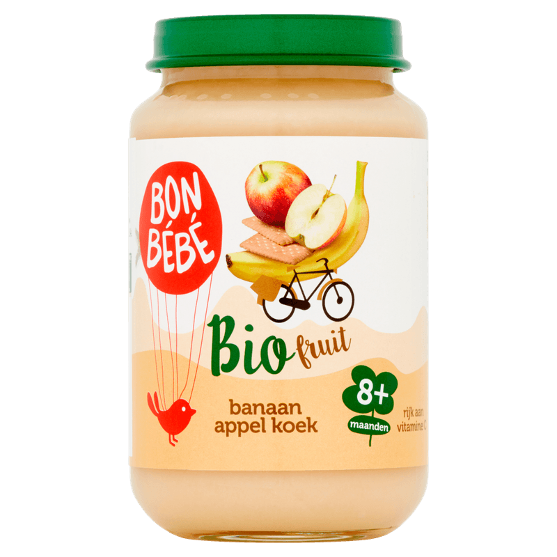 Bonbébé Fruithapje 8+ maanden banaan-appel-koek