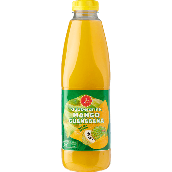 Foto van 1 de Beste Dubbeldrank mango-guanabana op witte achtergrond