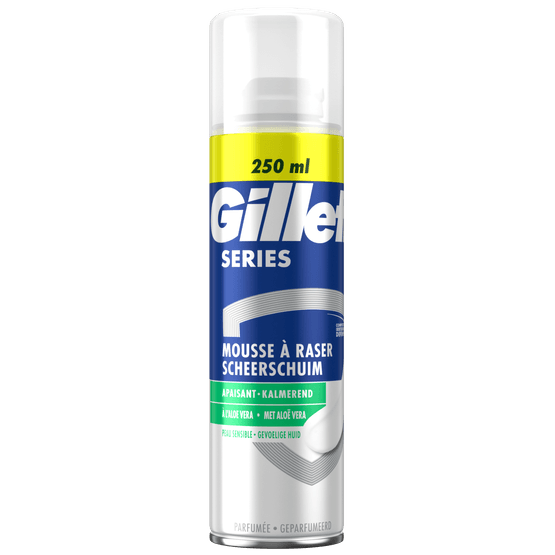 Foto van Gillette Scheerschuim series gevoelige huid op witte achtergrond