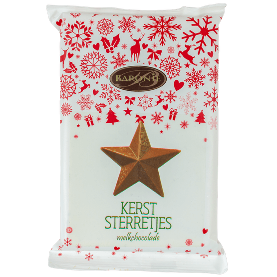 Foto van Baronie Kerststerren massief melk op witte achtergrond